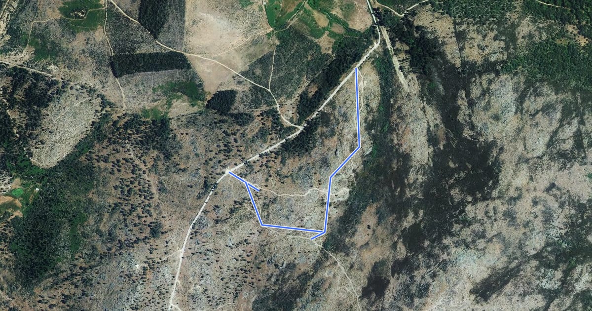 Маршрут Estação da Biodiversidade de Fóios на спутниковом снимке