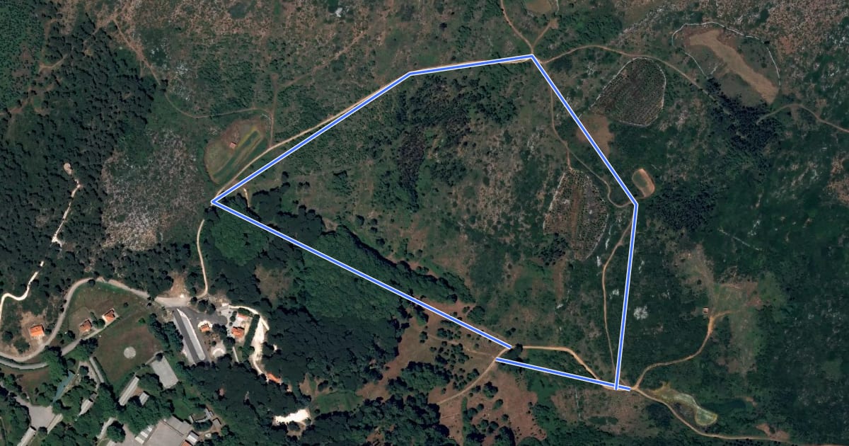 Маршрут Estação da Biodiversidade de Montejunto на спутниковом снимке