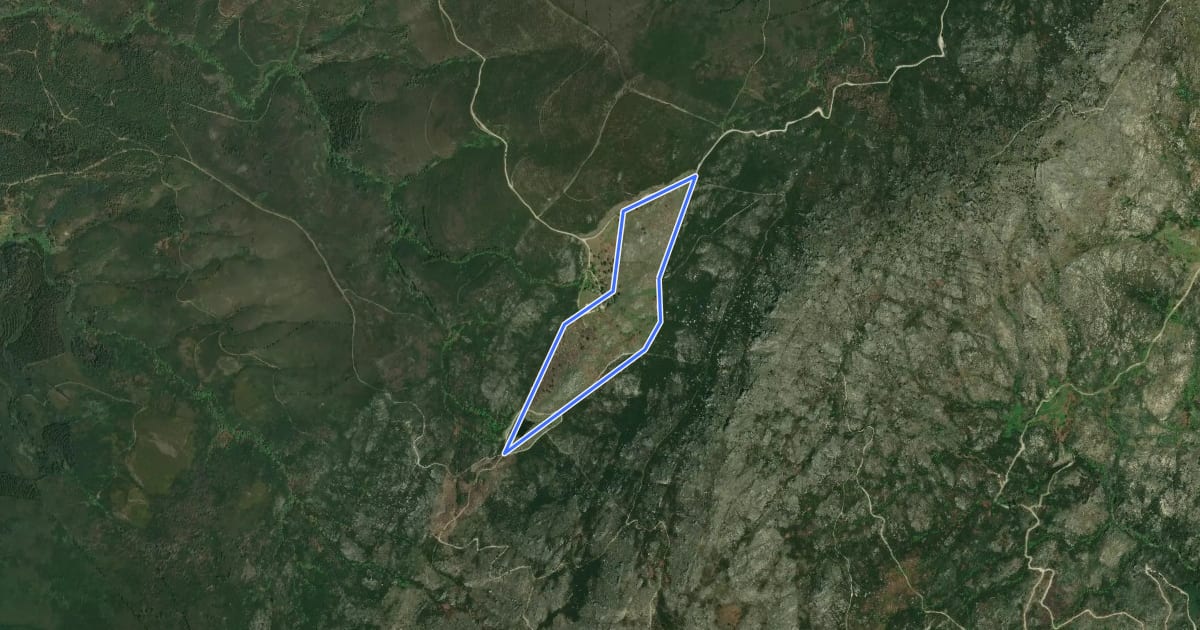 Маршрут Estação da Biodiversidade de Souto da Casa на спутниковом снимке