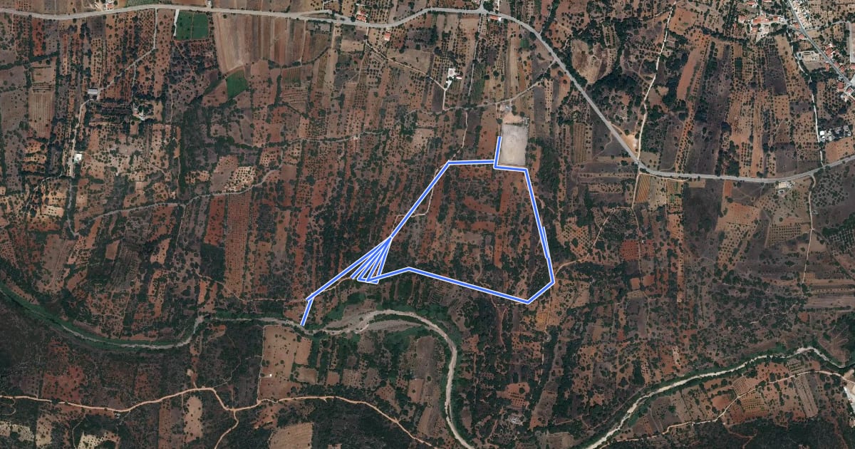 Маршрут Estação da Biodiversidade de Tôr на спутниковом снимке
