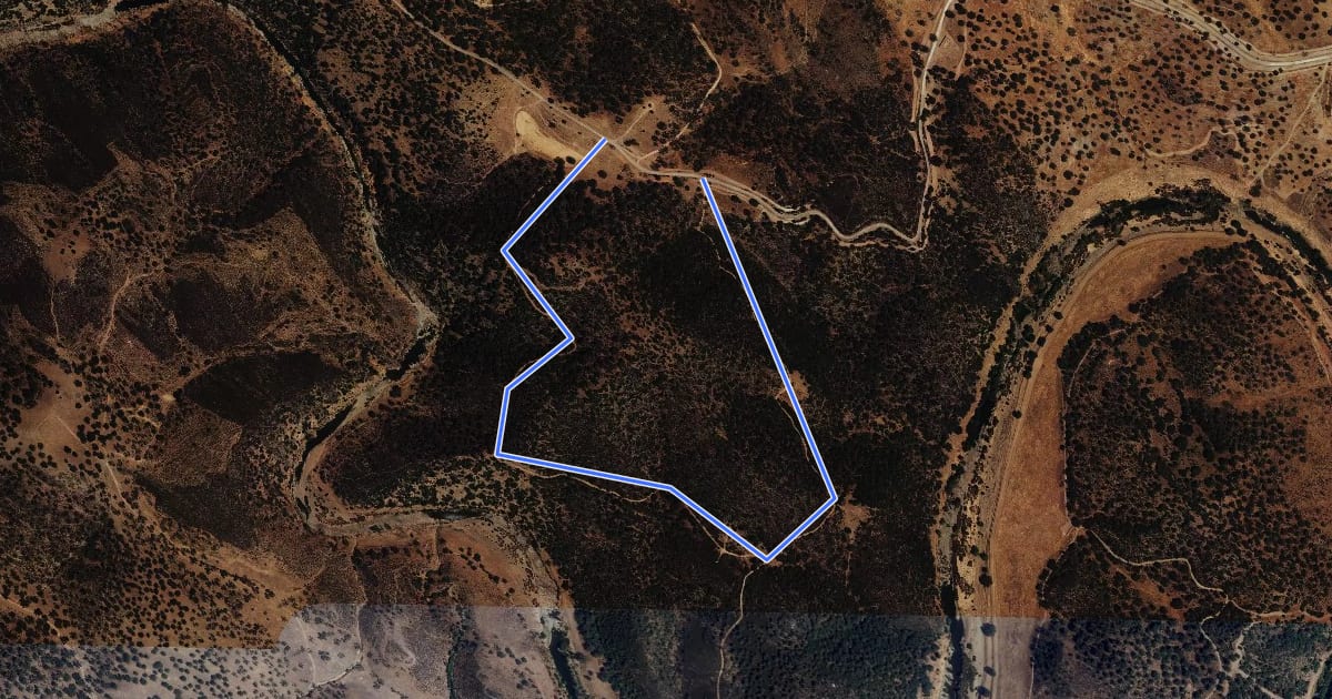 Маршрут Estação da Biodiversidade do Parque de Natureza de Noudar на спутниковом снимке
