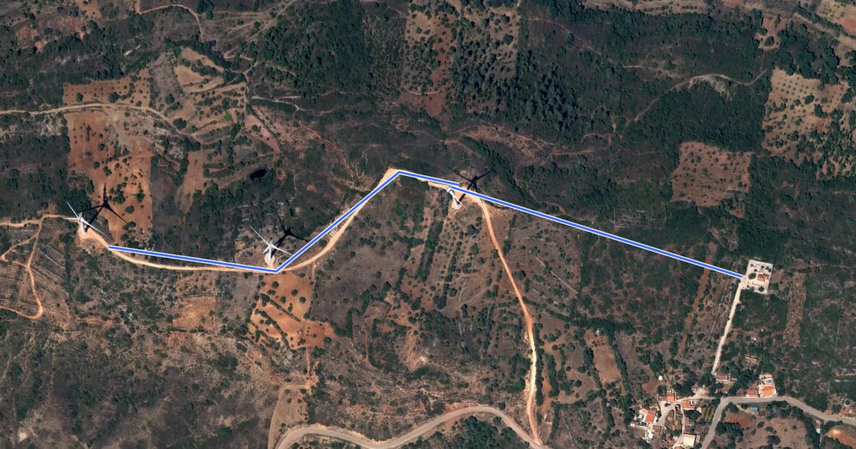 Маршрут Estação da Biodiversidade do Pico Alto на спутниковом снимке