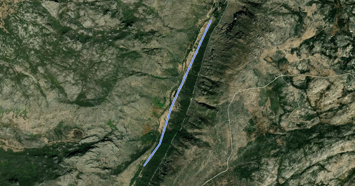 Маршрут Estação da Biodiversidade do Vale do Zêzere на спутниковом снимке