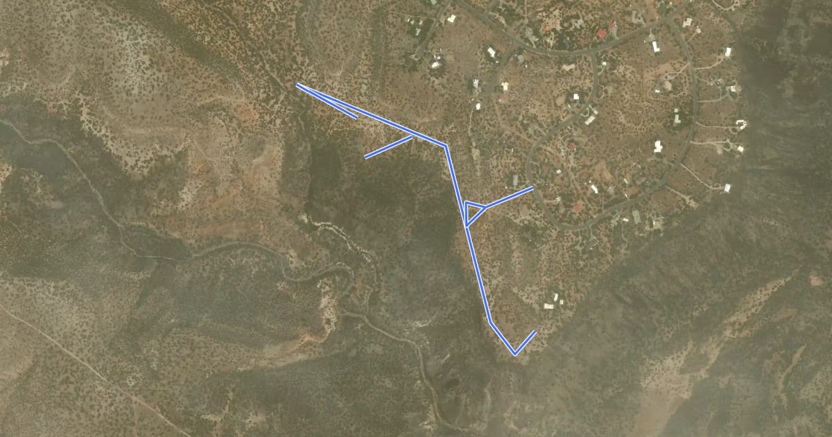 Маршрут Estante Rim Trail на спутниковом снимке