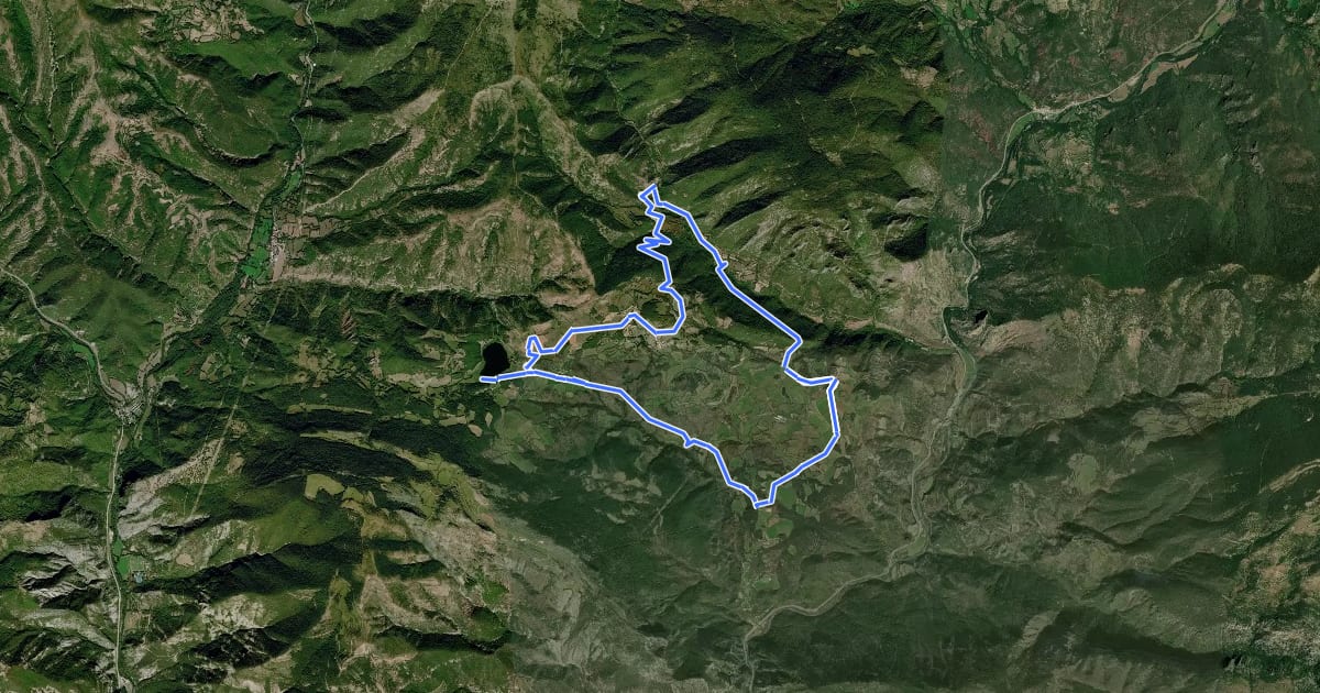 Маршрут Estany de Montcortès i Bosc Encantat на спутниковом снимке