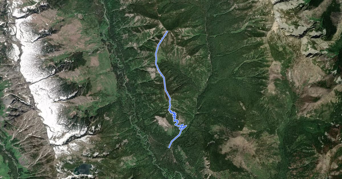 Маршрут Estes Butte Trail на спутниковом снимке