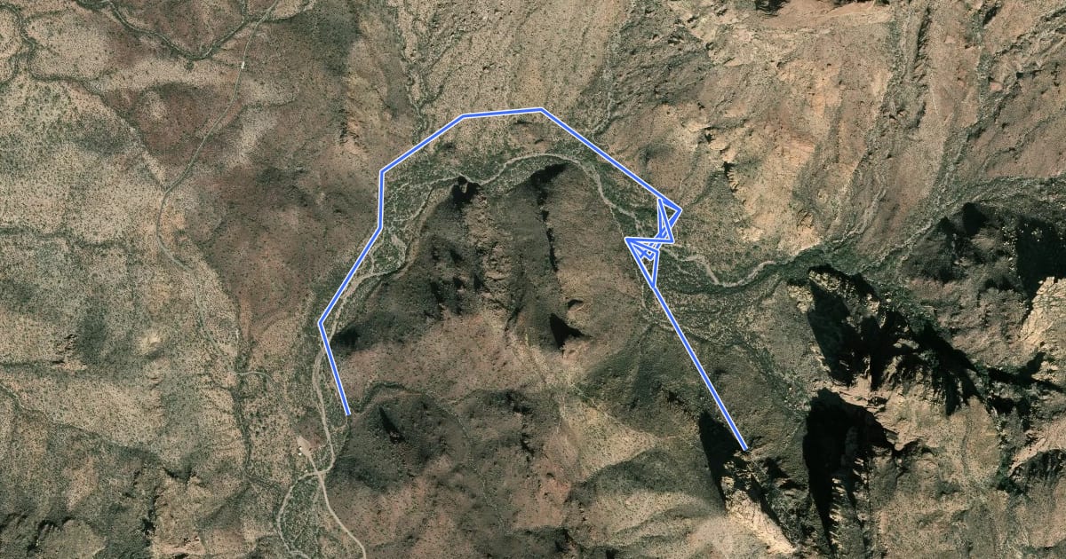Маршрут Estes Canyon Trail на спутниковом снимке
