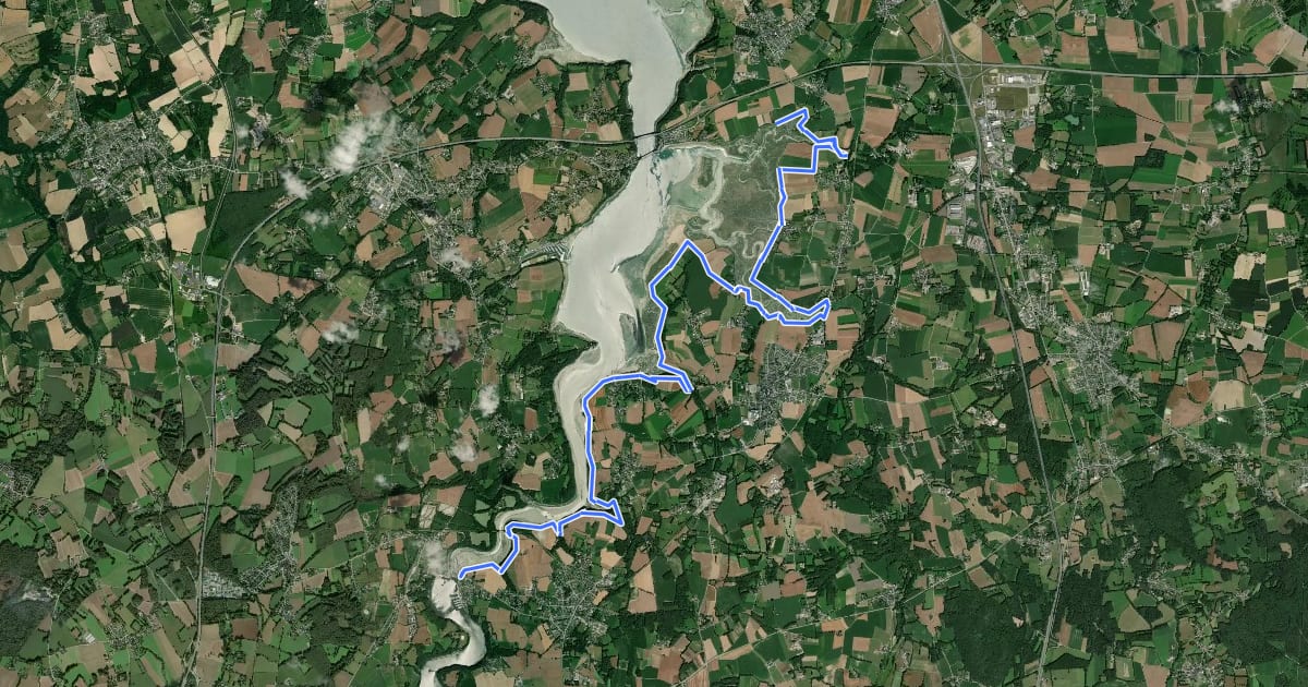 Маршрут Estuaire de la Rance - rive droite 22 на спутниковом снимке
