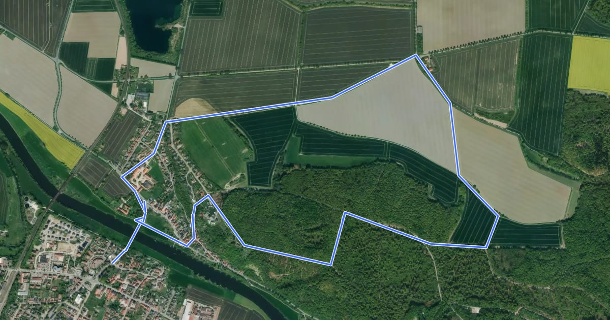 Маршрут ET2 Rundwanderweg um den Bückeberg на спутниковом снимке