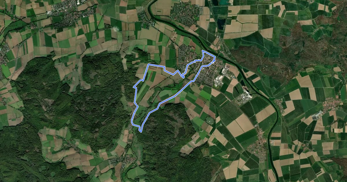 Маршрут ET4 Rundwanderweg Emmerthal - Schloss Hämelschenburg на спутниковом снимке