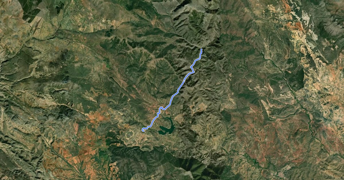 Маршрут Etapa 1: Calcena - Aranda de Moncayo на спутниковом снимке