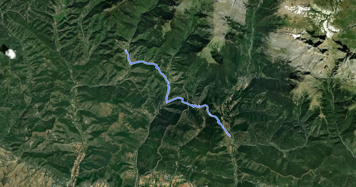 Маршрут Etapa 11: Castiello de Jaca – Aragüés del Puerto на спутниковом снимке