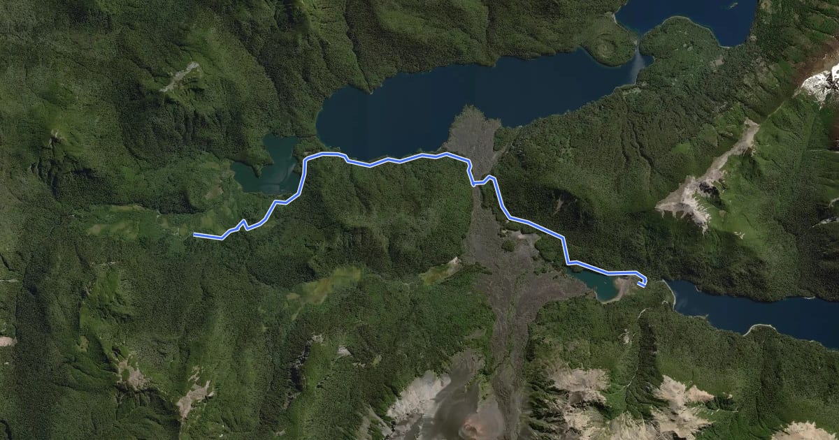 Маршрут Etapa 11: Termas de Epulaufquen – Laguna Verde на спутниковом снимке