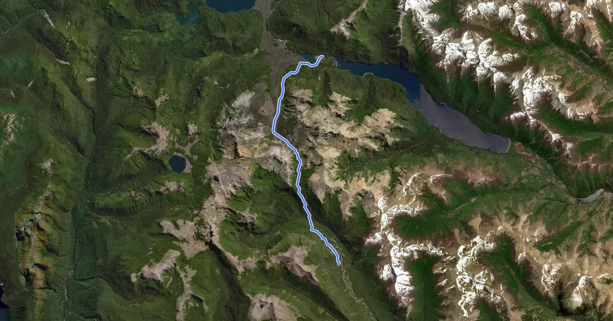 Маршрут Etapa 12: Laguna Verde - Rincón de Los Pinos на спутниковом снимке