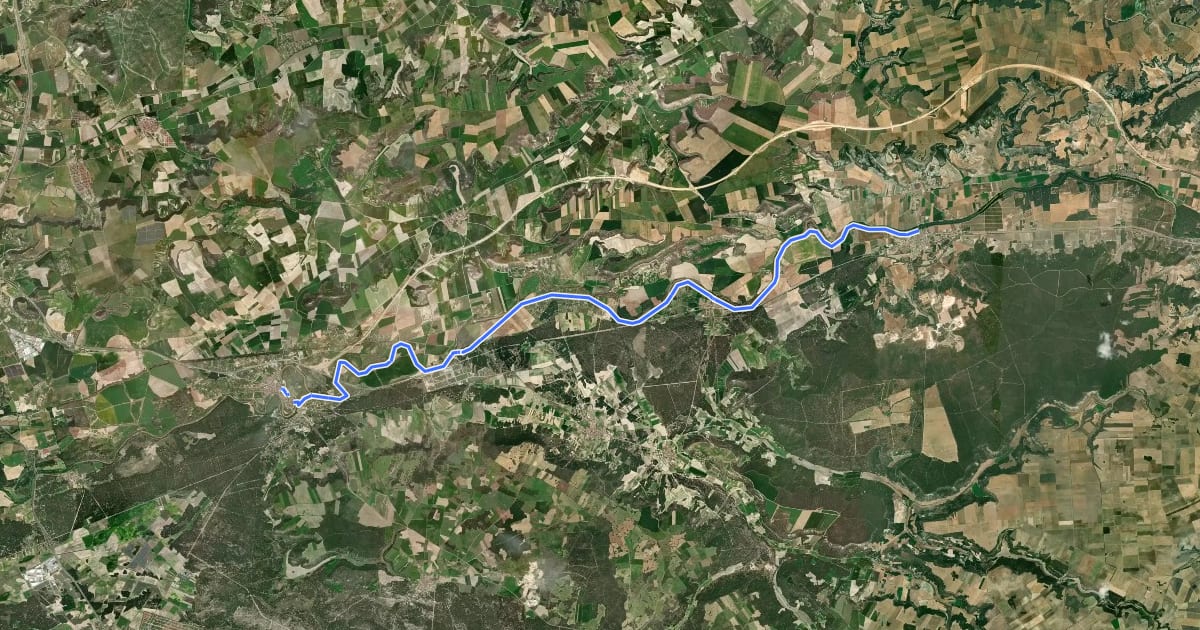 Маршрут Etapa 13: Quintanilla de Onésimo – Tudela de Duero на спутниковом снимке