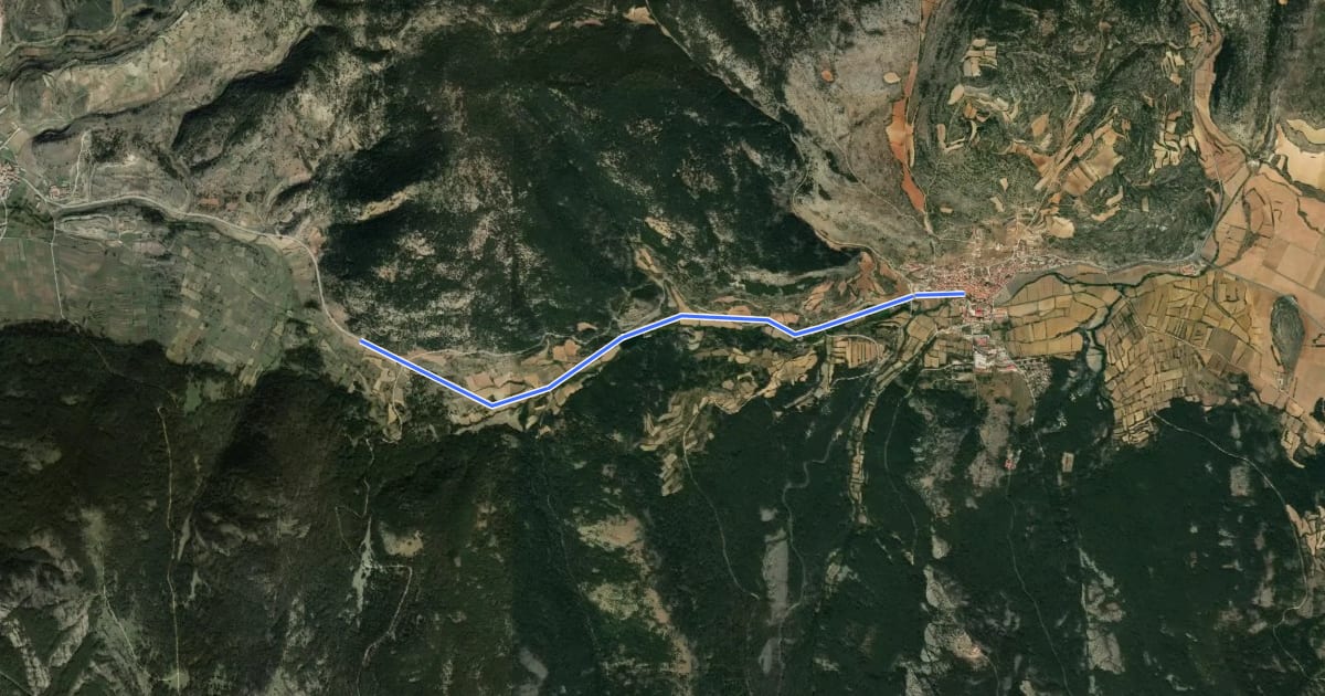 Маршрут Etapa 18: Orihuela del Tremedal - Límite provincial Guadalajara на спутниковом снимке