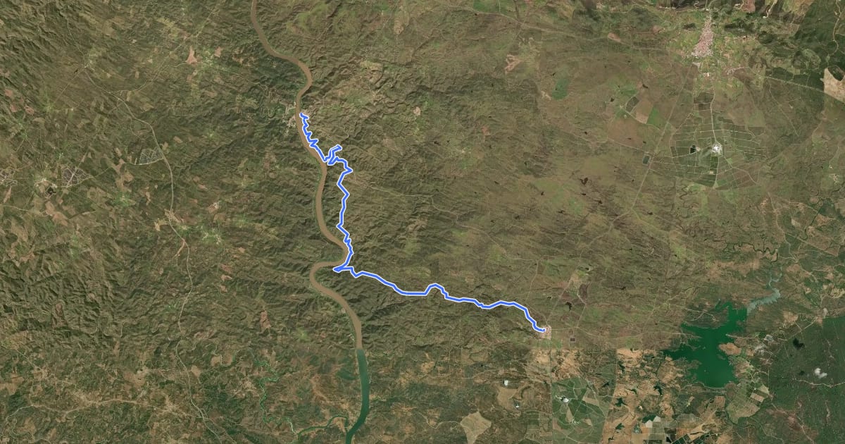 Маршрут Etapa 42: Sanlúcar de Guadiana - San Silvestre de Guzmán на спутниковом снимке
