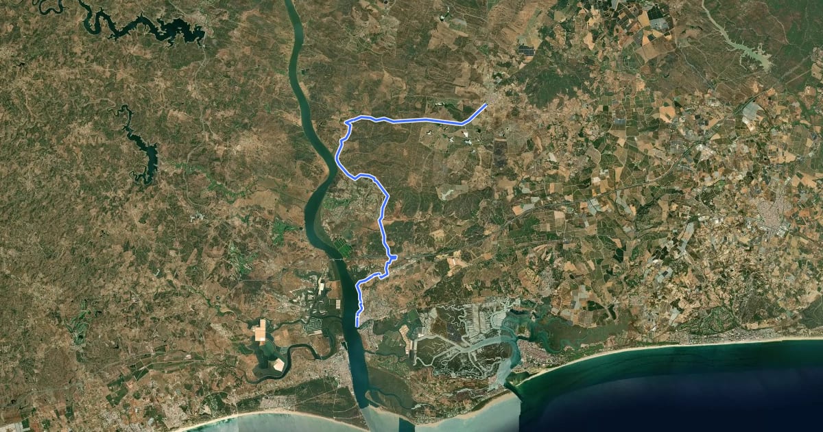 Маршрут Etapa 44: Villablanca - Ayamonte на спутниковом снимке