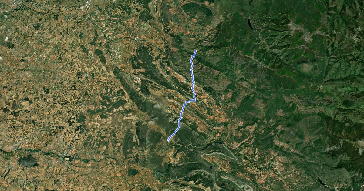 Маршрут Etapa 6 Palazuelos de la Sierra - Covarrubias на спутниковом снимке