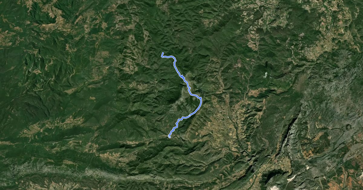 Маршрут Etape 1 на спутниковом снимке