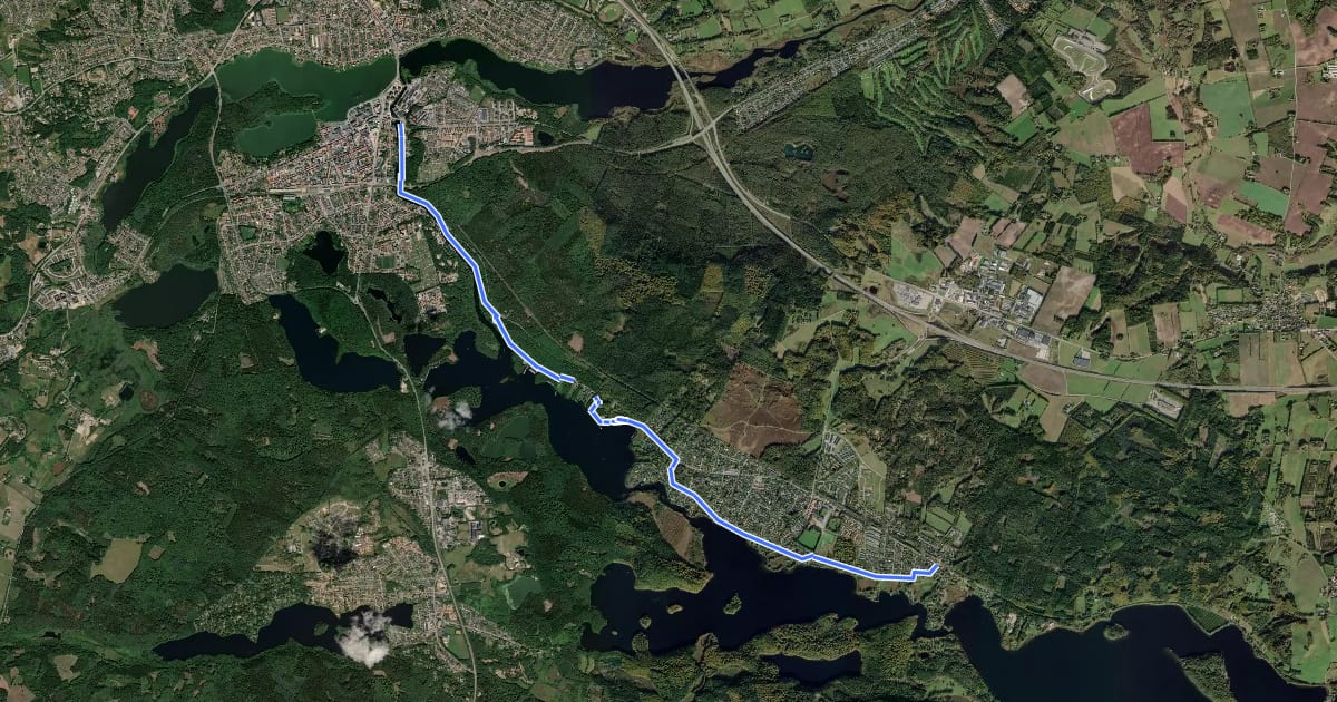 Маршрут Etape 10b - Gudenåstien на спутниковом снимке