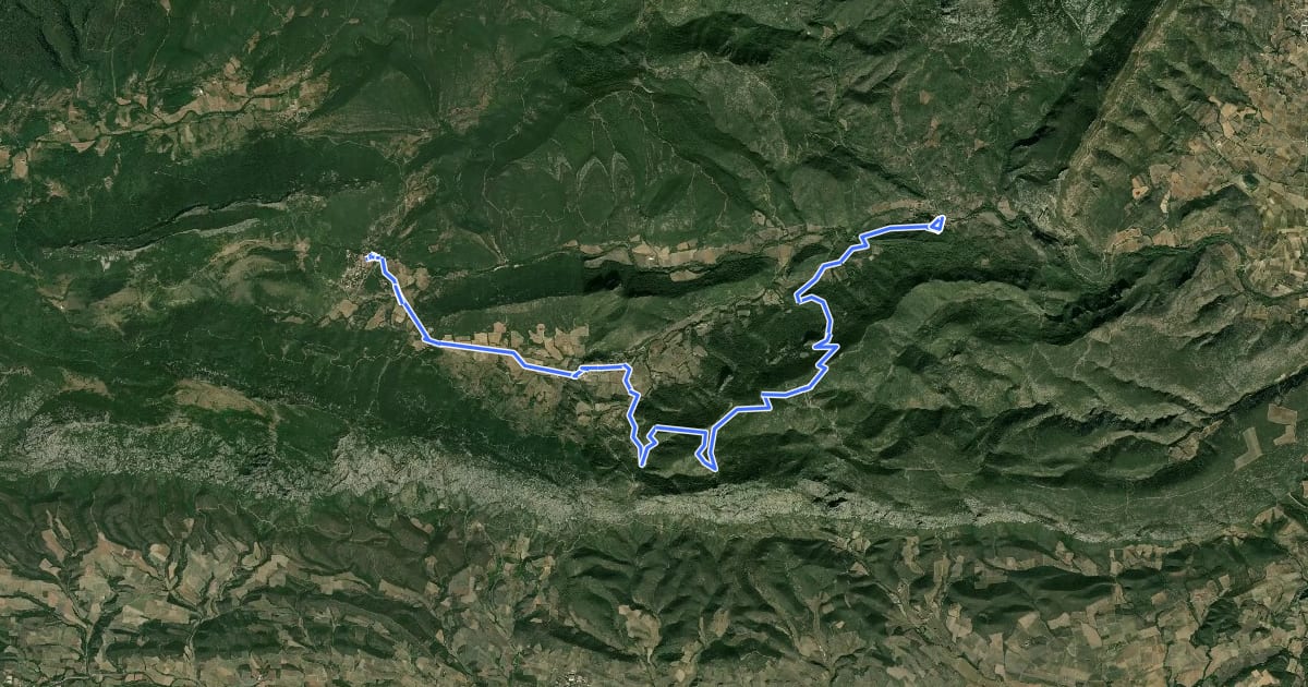 Маршрут Etape 2 на спутниковом снимке
