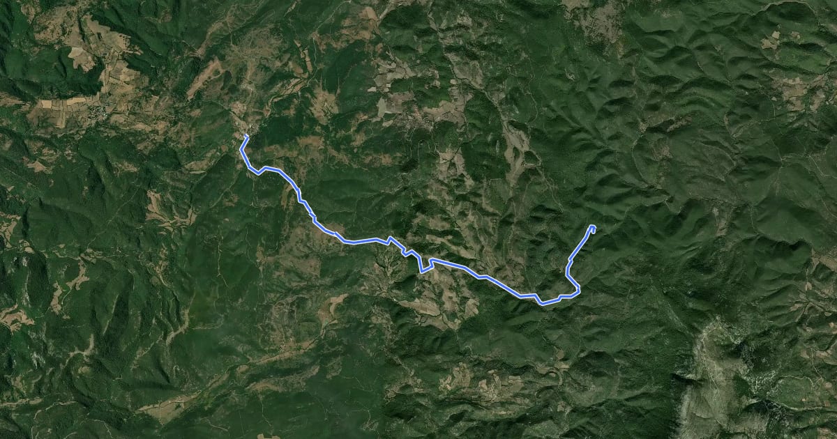 Маршрут Etape 4 на спутниковом снимке