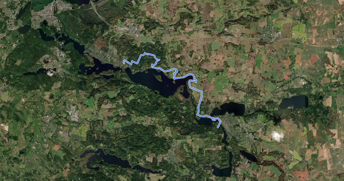Маршрут Etape 9b - Gudenåstien на спутниковом снимке