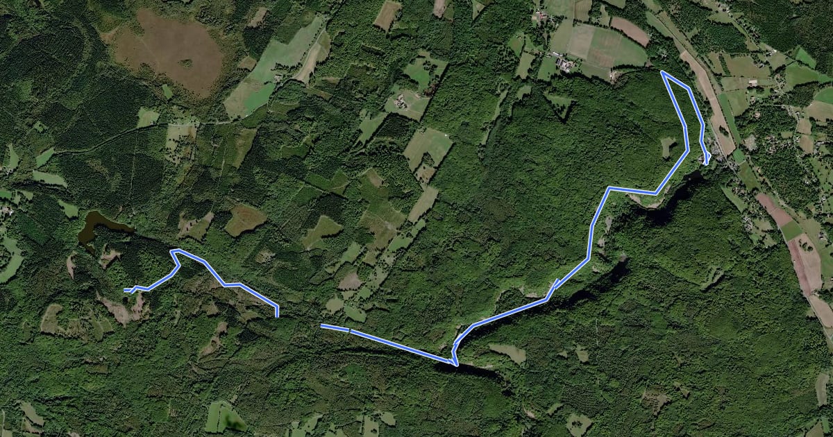Маршрут Etapp 4: Klåveröd-Söderåsens nationalpark на спутниковом снимке