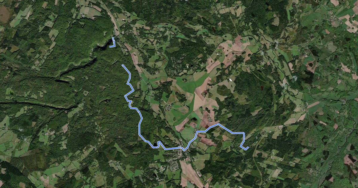 Маршрут Etapp 5: Söderåsens nationalpark-Jällabjär на спутниковом снимке