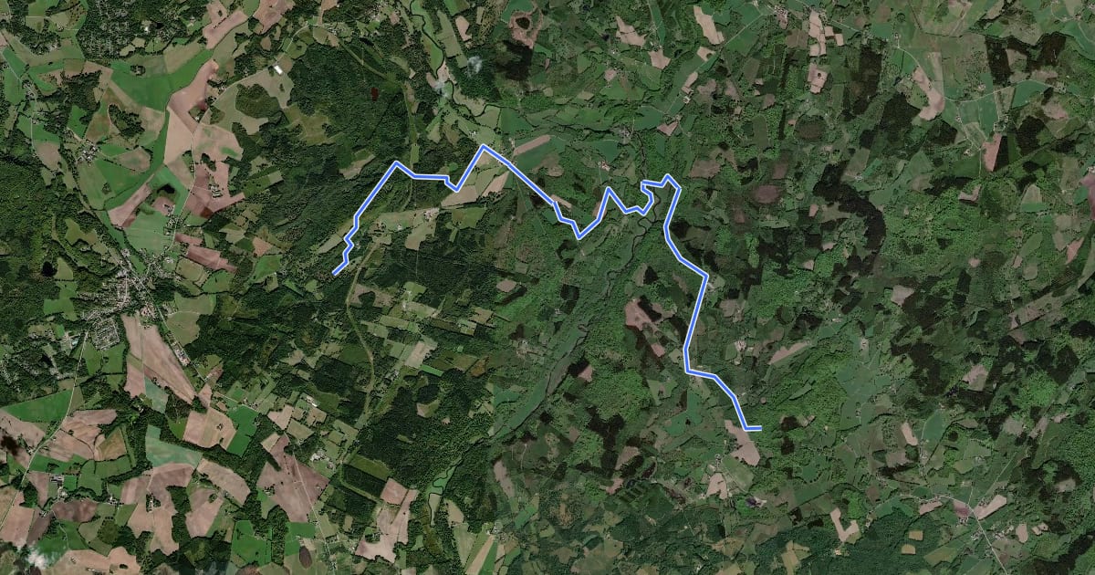 Маршрут Etapp 6: Jällabjär – S Hultarp на спутниковом снимке