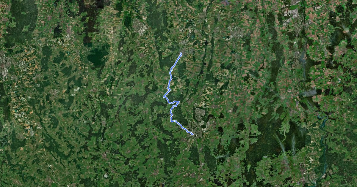 Маршрут Etappe 2 der Wiesengänger Route der Wandertrilogie Allgäu на спутниковом снимке