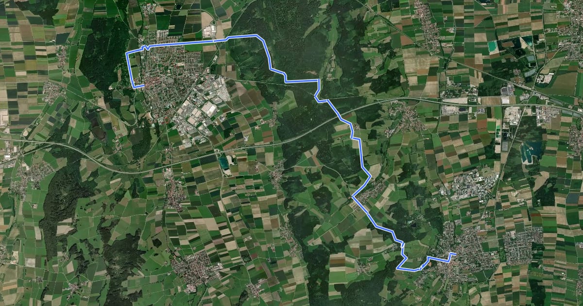 Маршрут Etappe 3 der Wiesengänger Route der Wandertrilogie Allgäu на спутниковом снимке