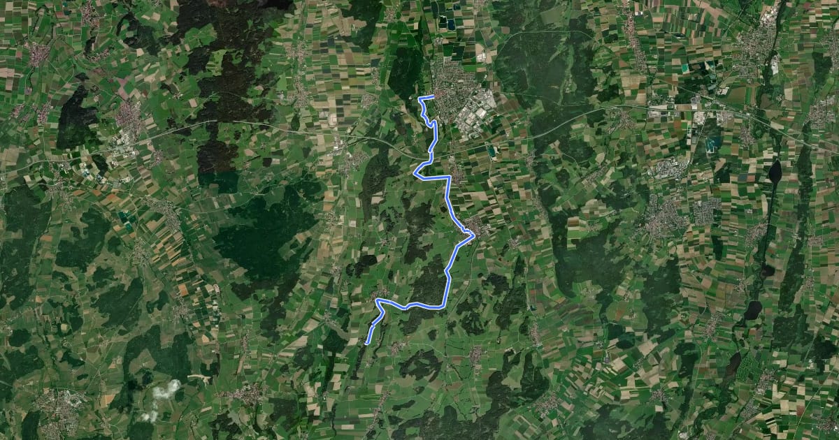 Маршрут Etappe 4 der Wiesengänger Route der Wandertrilogie Allgäu на спутниковом снимке