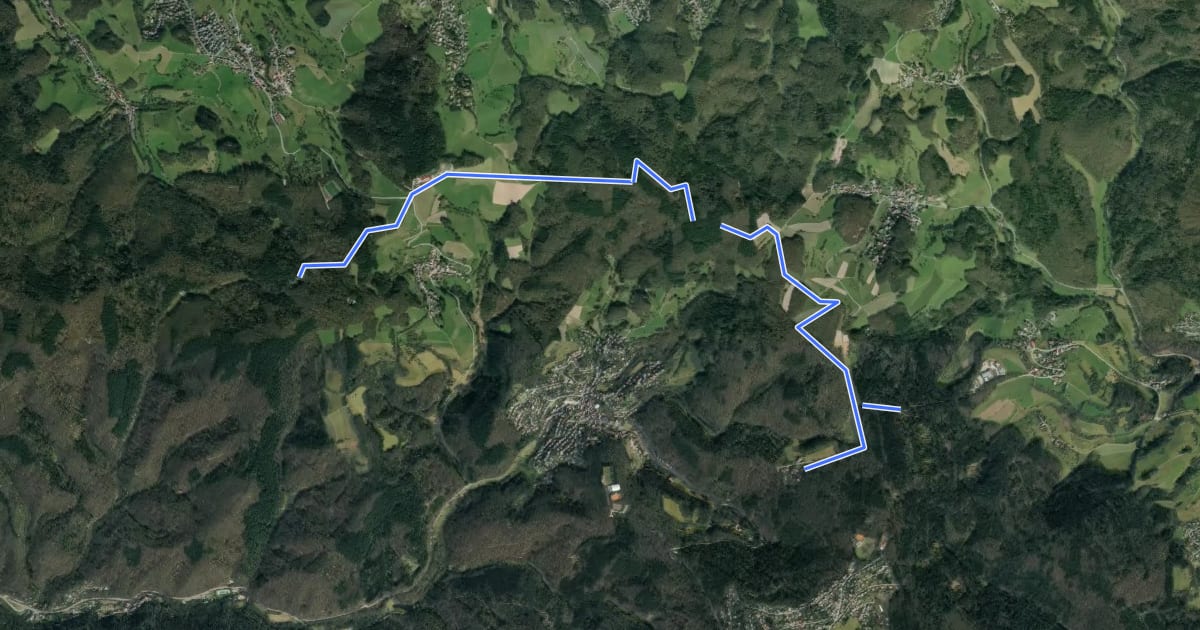 Маршрут Etappe 5, Natura Trails Odenwald на спутниковом снимке