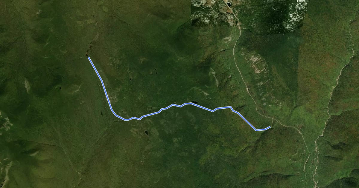 Маршрут Ethan Pond Trail на спутниковом снимке