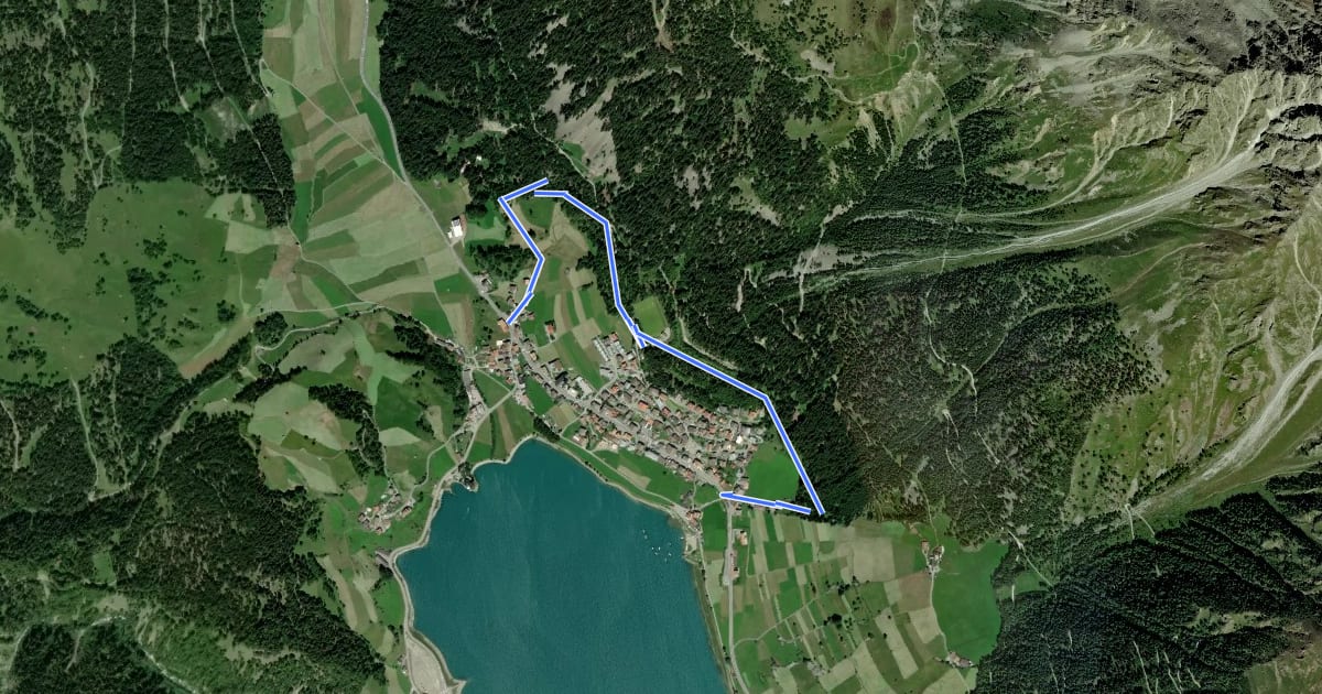 Маршрут Etschquellenweg на спутниковом снимке