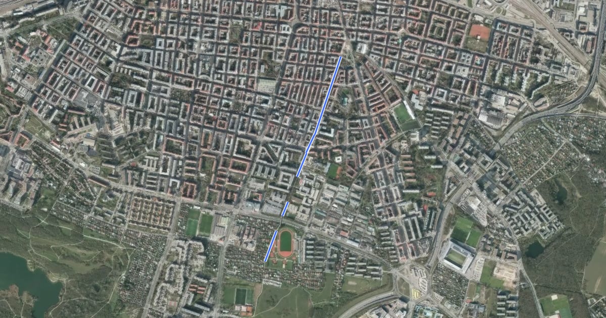 Маршрут Ettenreichgasse на спутниковом снимке