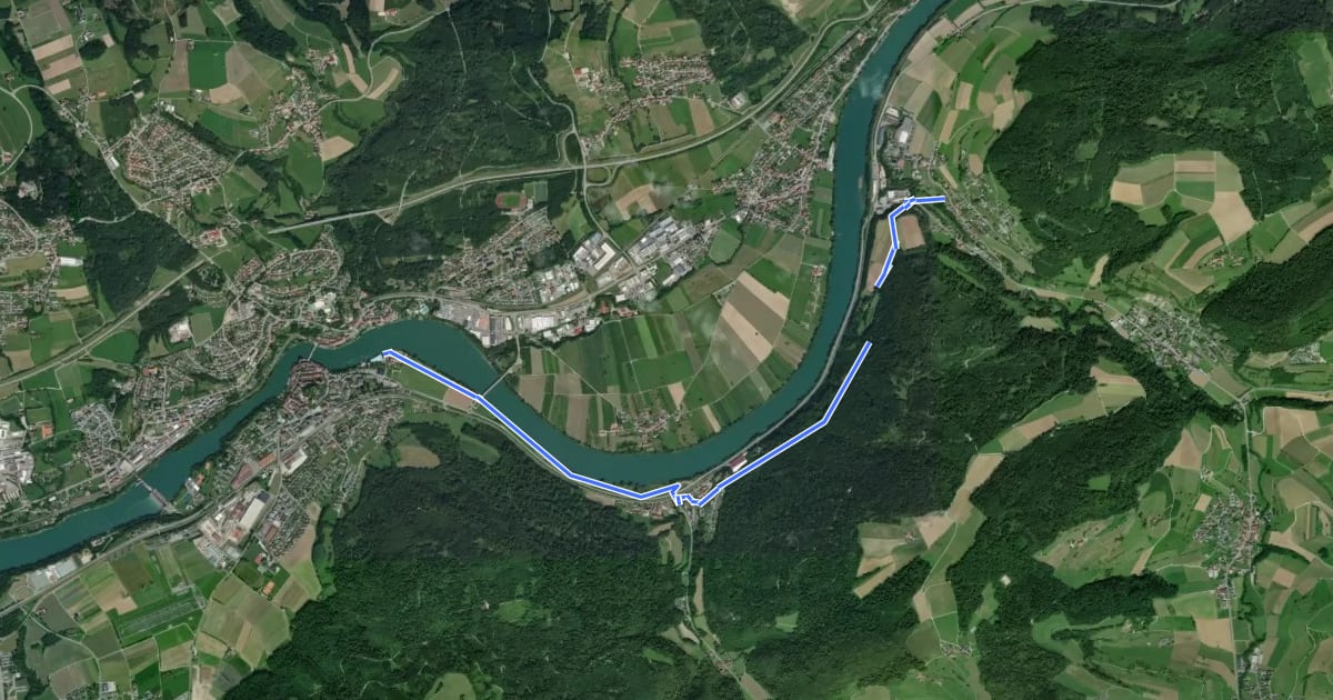 Маршрут Etzgen Dorf - Rheinsulz на спутниковом снимке