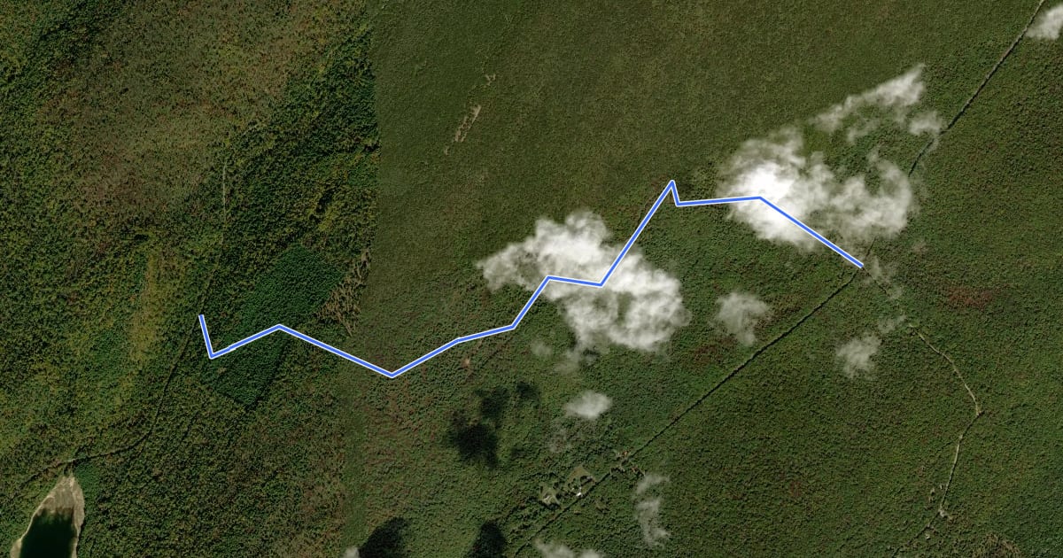 Маршрут EUB Camp Trail на спутниковом снимке