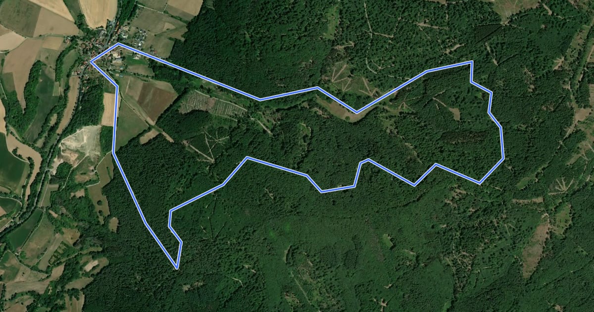 Маршрут Eubach Rundweg E1 на спутниковом снимке