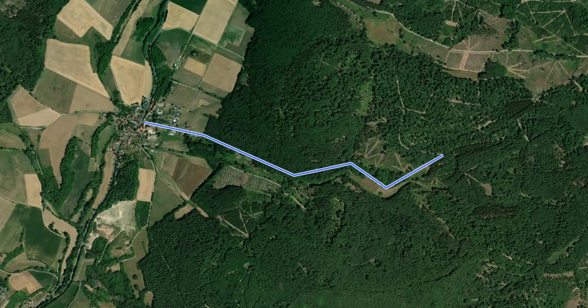 Маршрут Eubach Rundweg E3 на спутниковом снимке