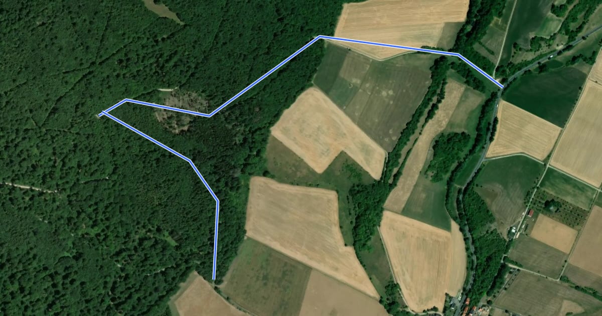 Маршрут Eubach Rundweg E4 на спутниковом снимке