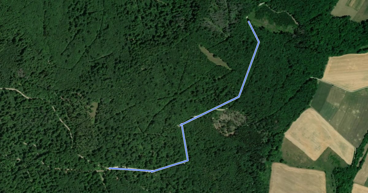 Маршрут Eubach Rundweg E5 на спутниковом снимке