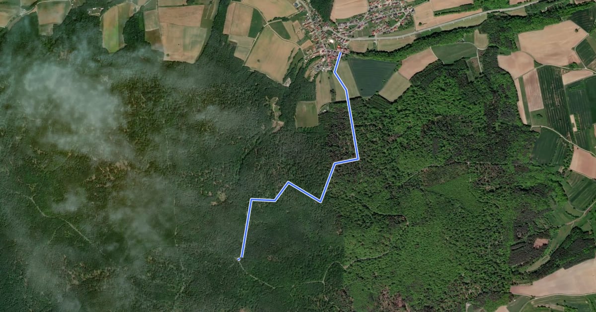 Маршрут Eulen-Wanderweg на спутниковом снимке