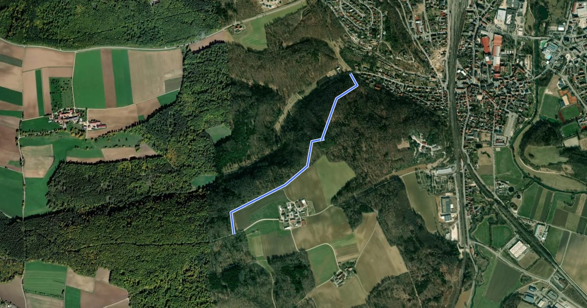 Маршрут Eulenhoftrail на спутниковом снимке