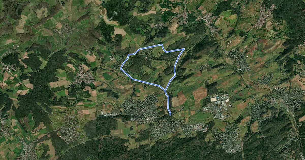 Маршрут Eulenkopftour на спутниковом снимке