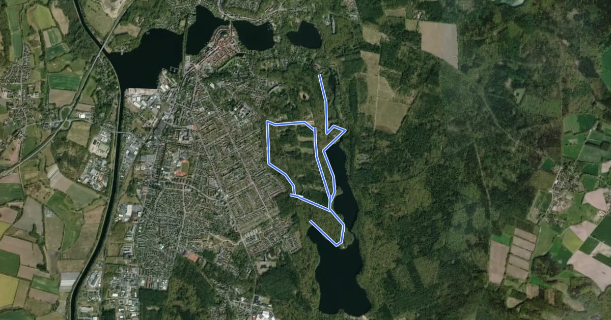 Маршрут Eulenweg erlebnisreich-Wildpark на спутниковом снимке