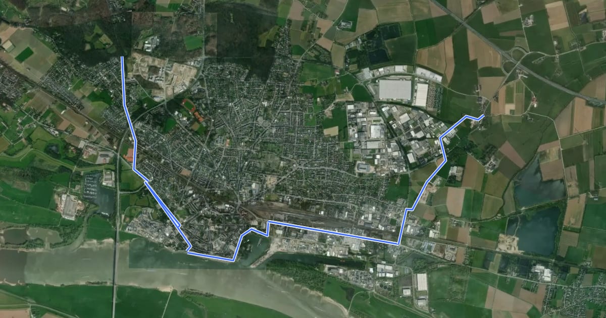 Маршрут Eurobike-Route на спутниковом снимке