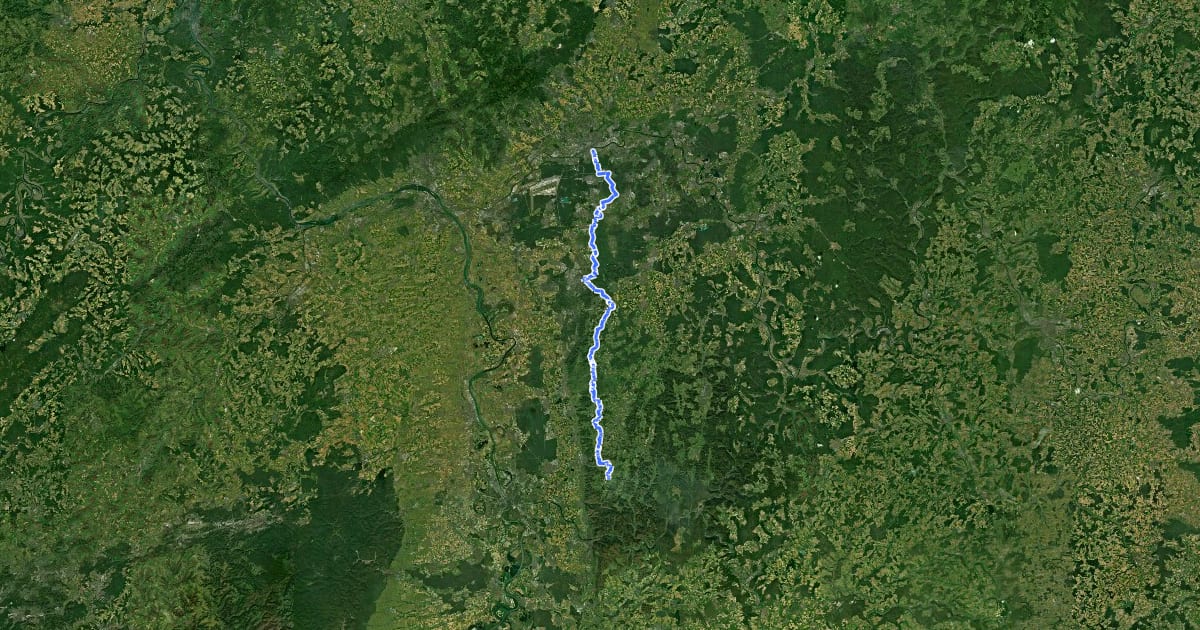 Маршрут Europäischer Fernwanderweg E1 - Teil Deutschland, Hessen (Gebiet Odenwald Nord) на спутниковом снимке
